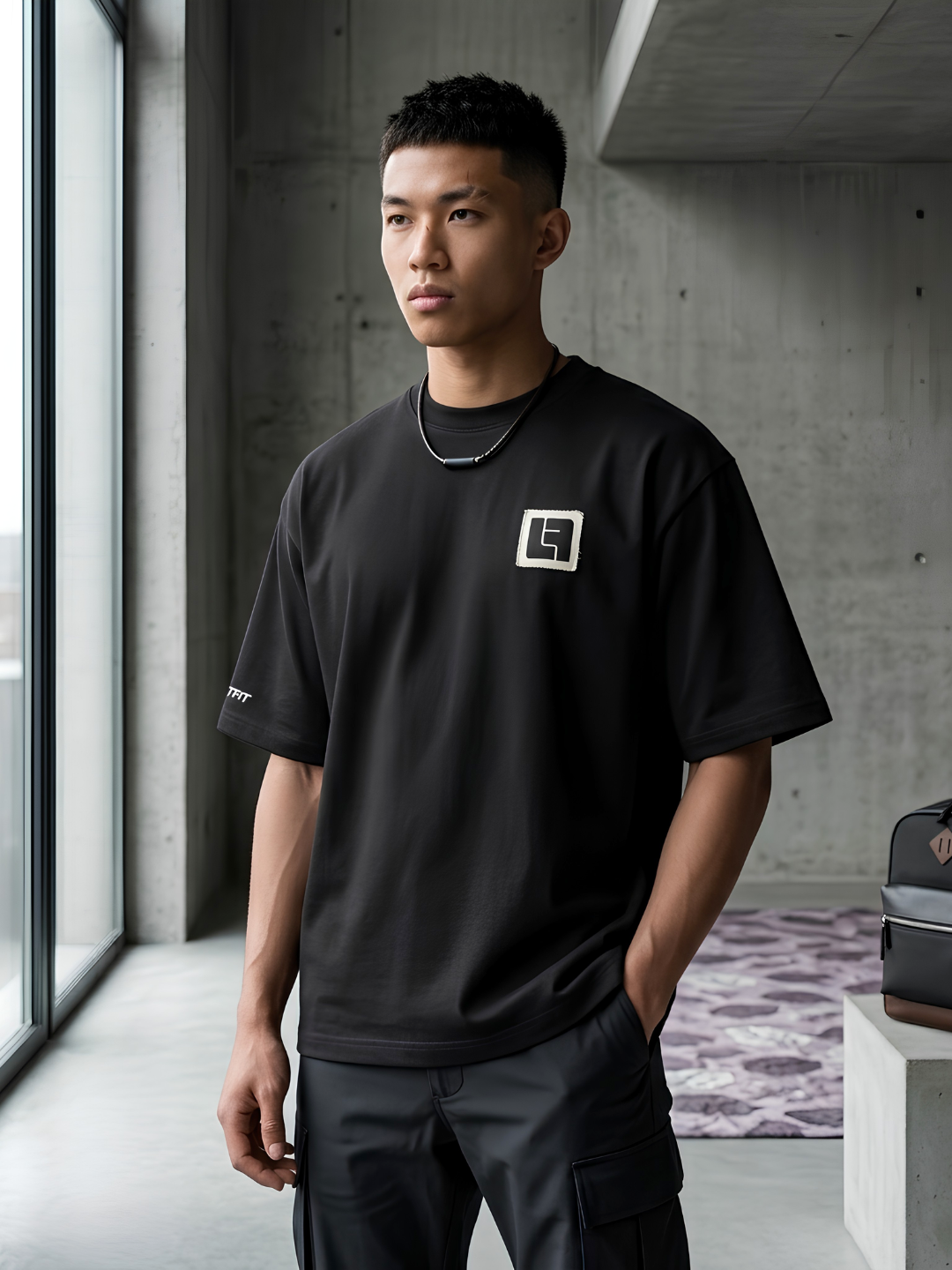 LEWKFIT ESSENTIAL BOXY TEE // BLACK