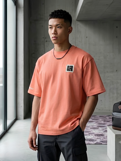 LEWKFIT ESSENTIAL BOXY TEE // PEACH