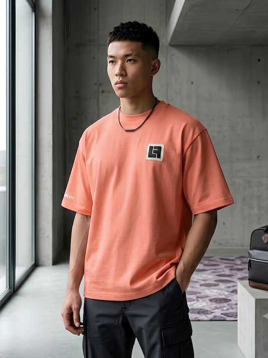LEWKFIT ESSENTIAL BOXY TEE // PEACH