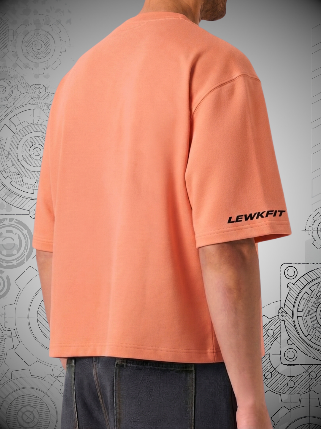 LEWKFIT ESSENTIAL BOXY TEE // PEACH