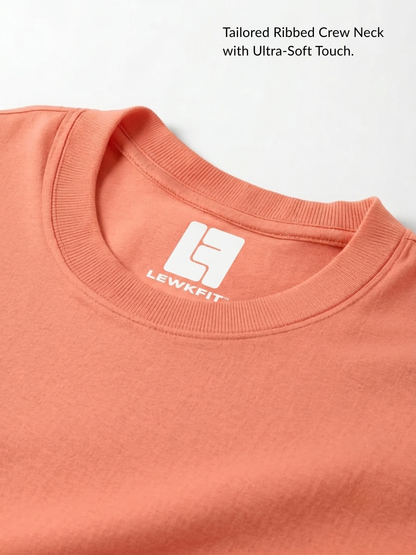 LEWKFIT ESSENTIAL BOXY TEE // PEACH